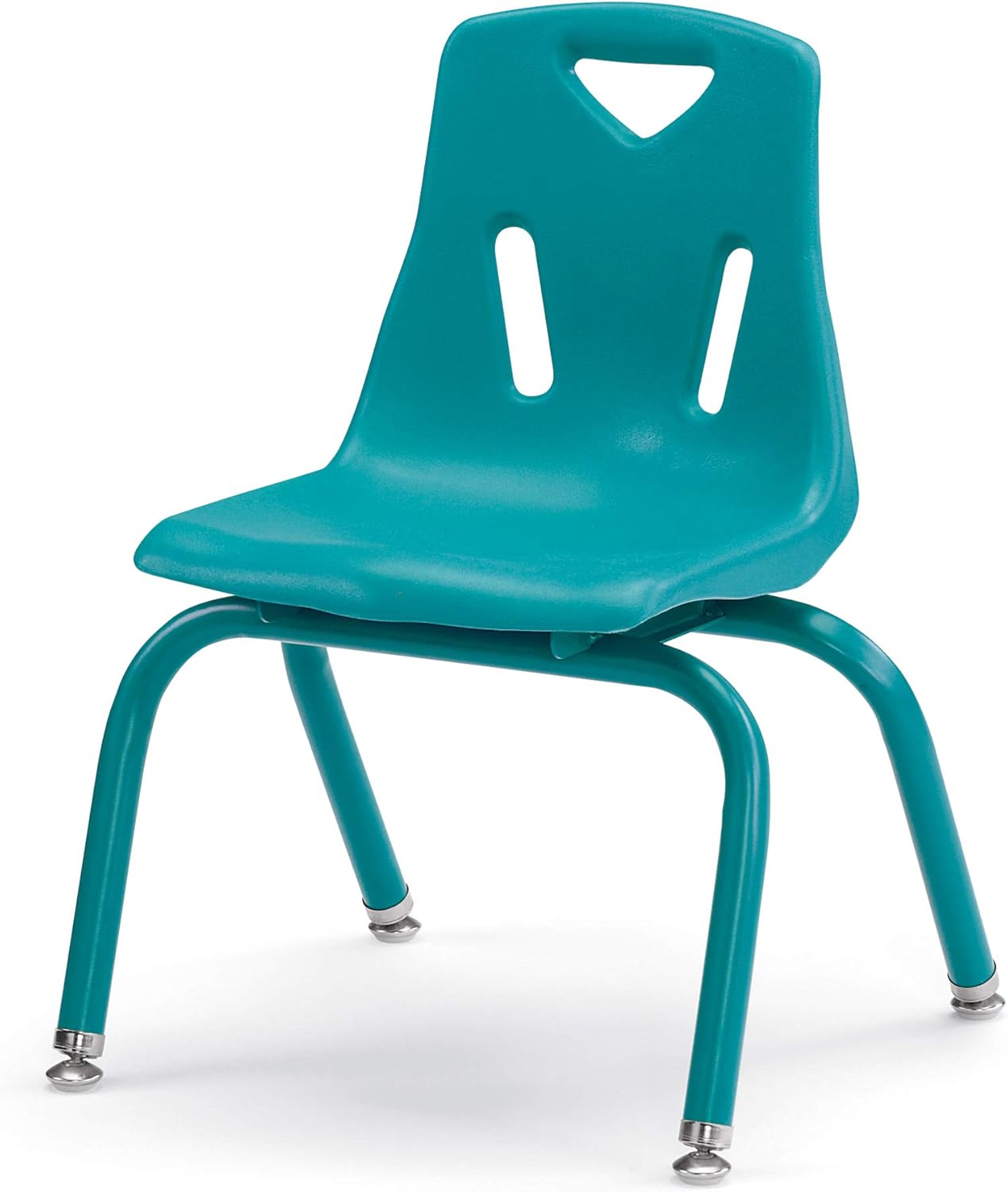 Berries Jonti-Craft 8122JC6005 Stacking Chairs with Powder-Coated Legs, 12" Height, Teal, Pack of 6