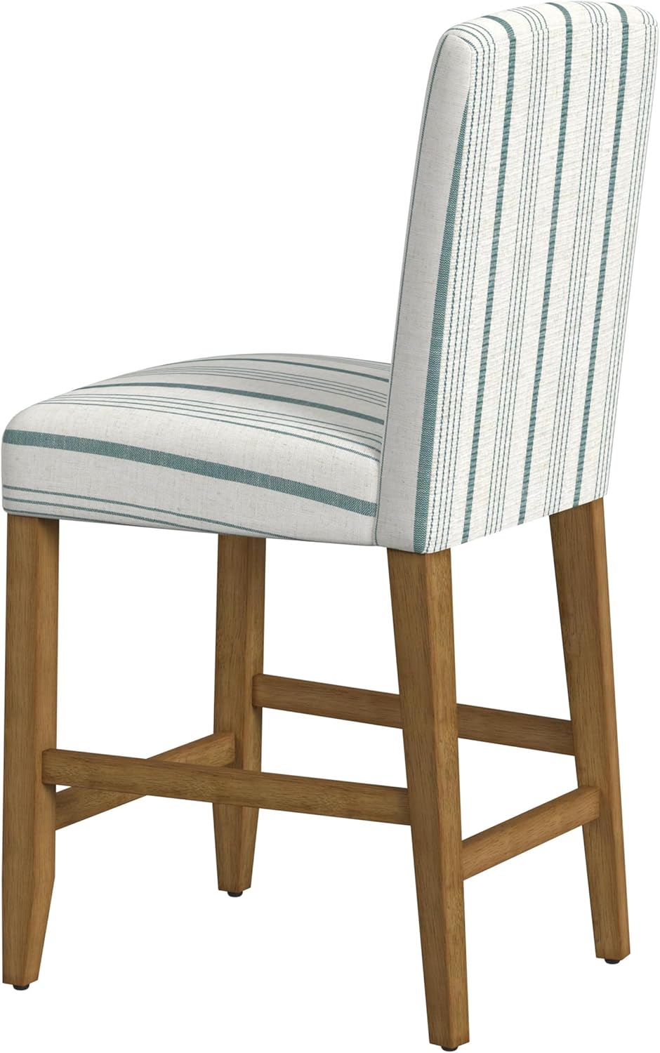HomePop Curved Back 24" Barstool - Blue Calypso Stripe