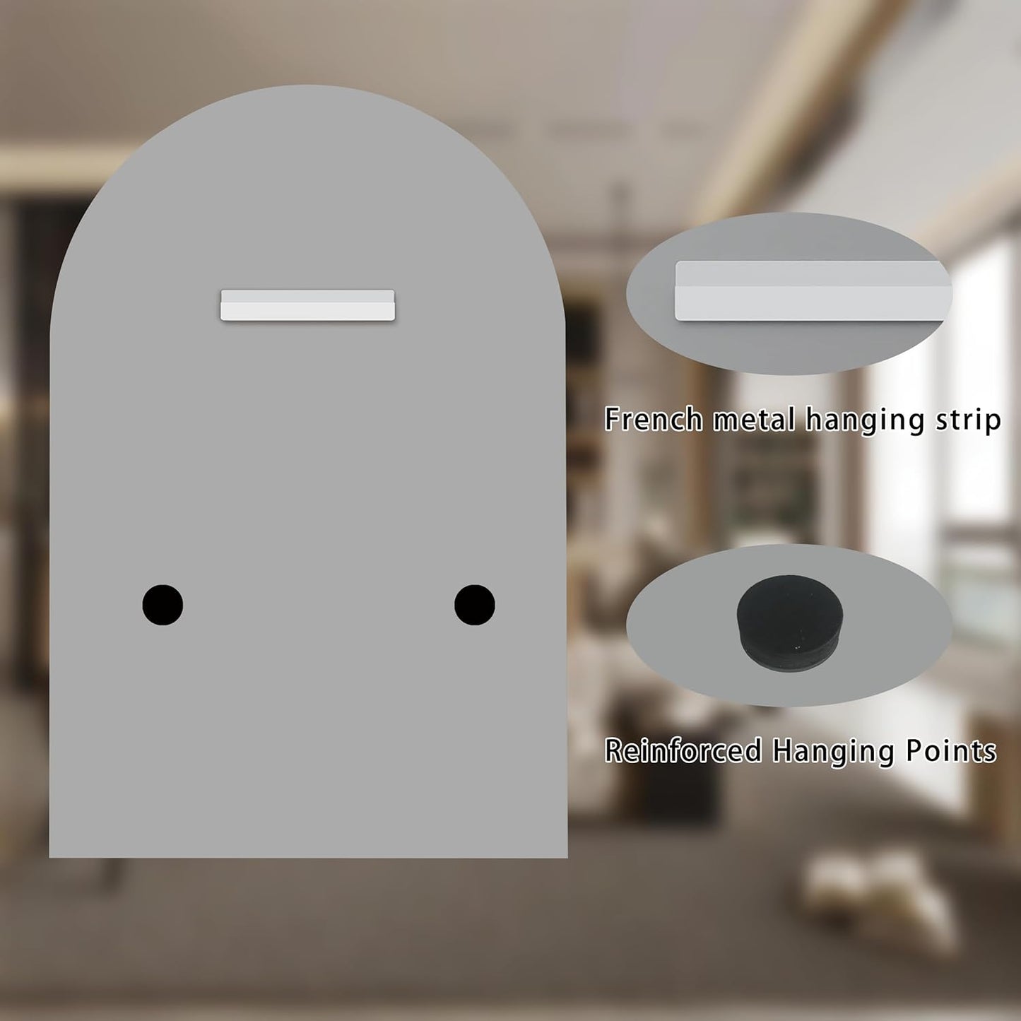 Arched Bathroom Mirror, 31X32 inch Arched Frameless Mirror, Arch Wall Mirror,Frameless Mirrors for Bathroom,Beveled Bathroom Mirror.