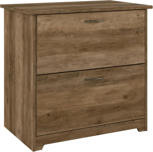 Bush Furniture Cabot 2 Drawer Lateral File Cabinet in Reclaimed Pine, Home Office Chest for Letter, Legal, and A4-size Document Storage
