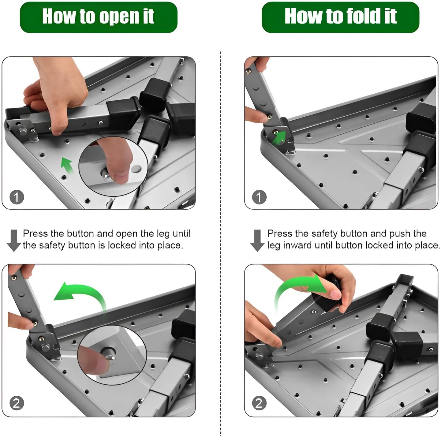 Foldable Step Stool, Adjustable Step Stool with a Non-Slip Platform, Step Ladder with Thick Rubber Feet for Adults or Children in Kitchen, Bedroom, Office, Rv, 330 Lbs Capacity