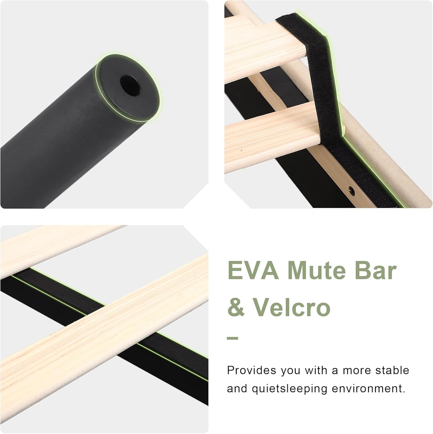 Feonase Full Size Bed Frame with Upholstered Wingback Headboard, Platform Bed and Heavy Duty Wooden Slats Support, Easy Assembly, Noise-Free, No Box Spring Needed, Beige