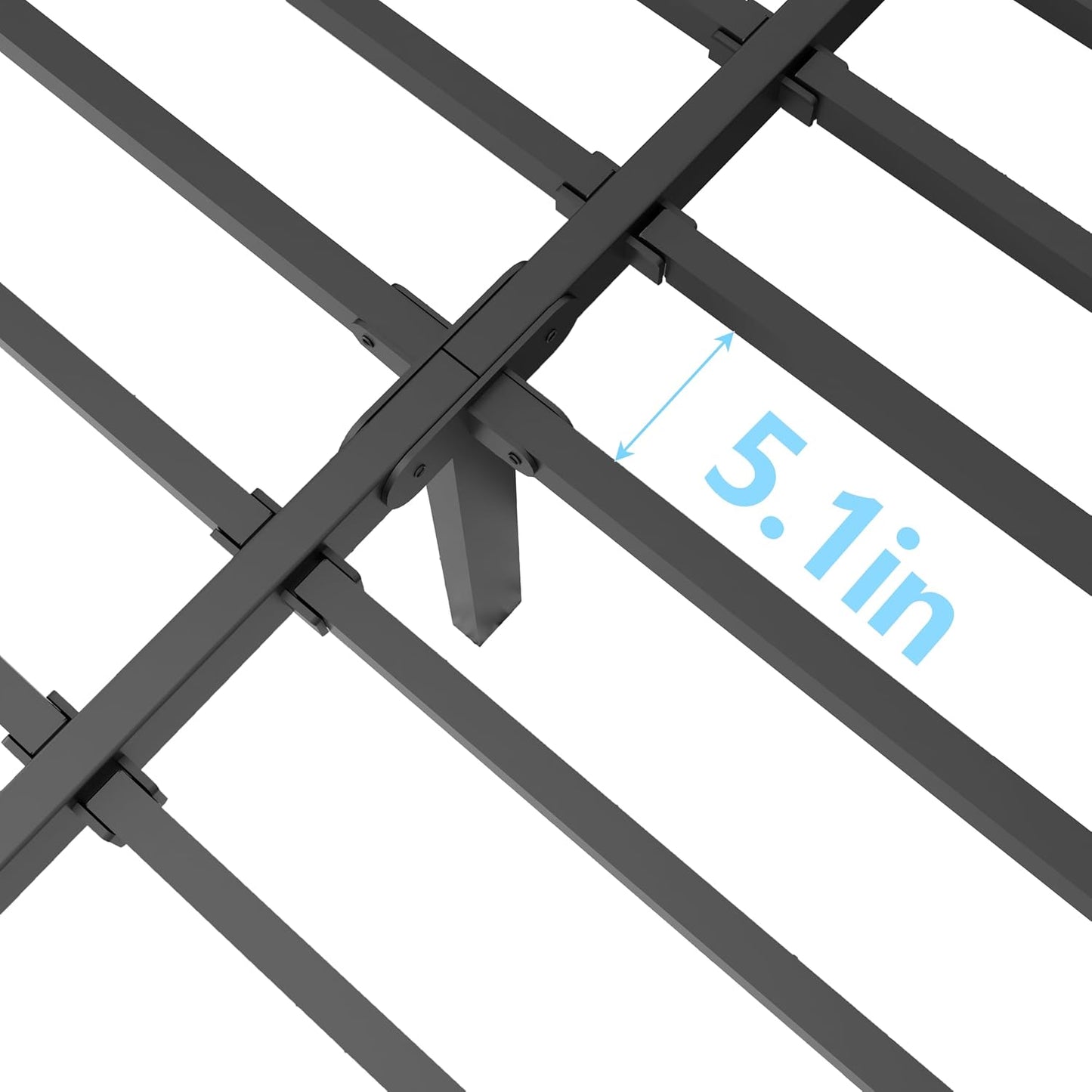 FUIOBYVV Full Size Bed Frame with Round Corner Edge Legs, 14 Inch Heavy Duty Support 3500 lbs Metal Platform Bed Frame Full, No Box Spring Needed/Non-Slip/Steel Slat Support/Noise Free