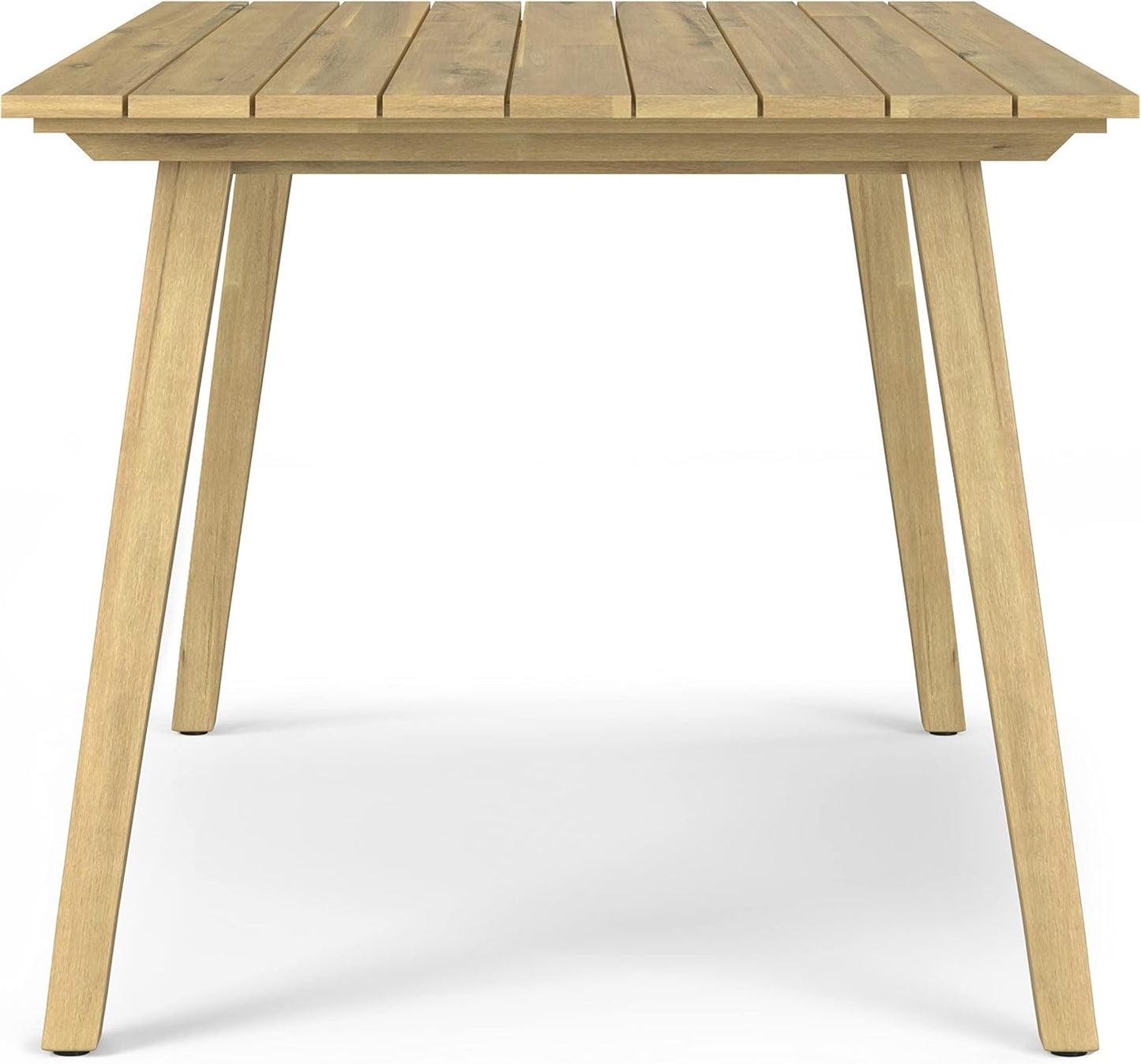 SIMPLIHOME Kona SOLID ACACIA WOOD 65 inch Wide Rectangle Contemporary Outdoor Dining Table in Light Teak for the Dining Room