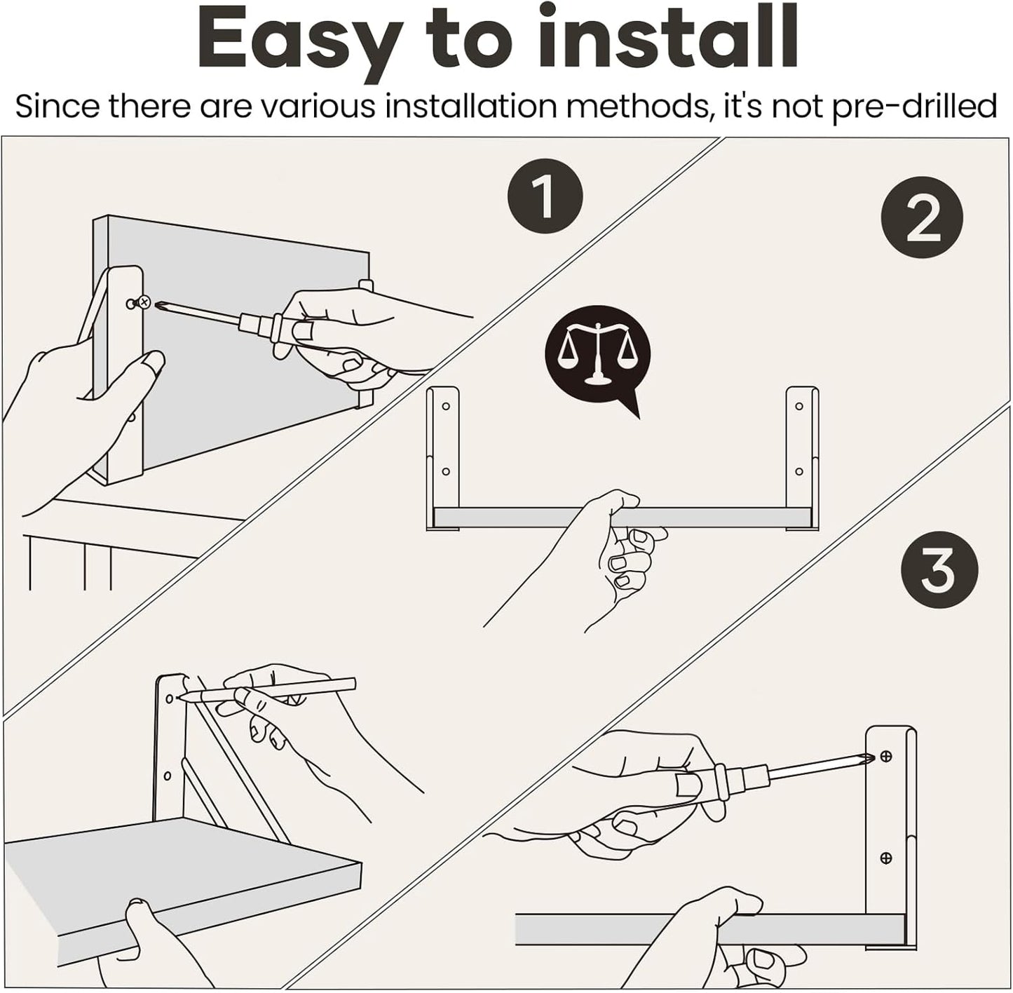 BAYKA Floating Shelves for Wall, Book Shelf for Bedroom, Wall Decor Shelves for Living Room Kitchen, Mounted Wood Floating Shelf for Home Decor, Corner Shelf for Bathroom, Office(Set of 3)