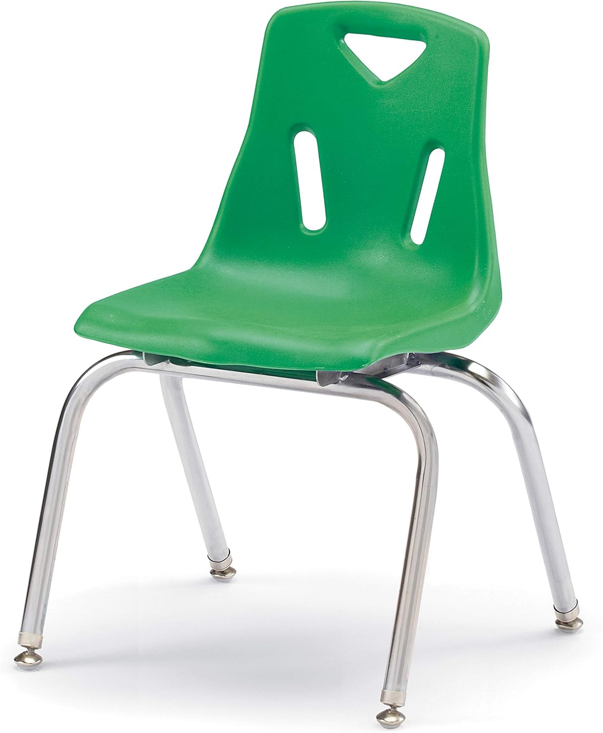 Berries Jonti-Craft 8146JC6119 Stacking Chairs with Chrome-Plated Legs, 16" Height, Green, Pack of 6