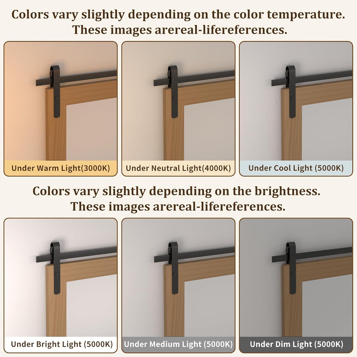 Brown Farmhouse Mirror for Wall, 22x30INCH Wood Framed Rectangle Bathroom Mirrors for Vanity, Barn Door Style Mirrors Wall Mounted Dresser Decor Mirror Living Room Bedroom Vertical