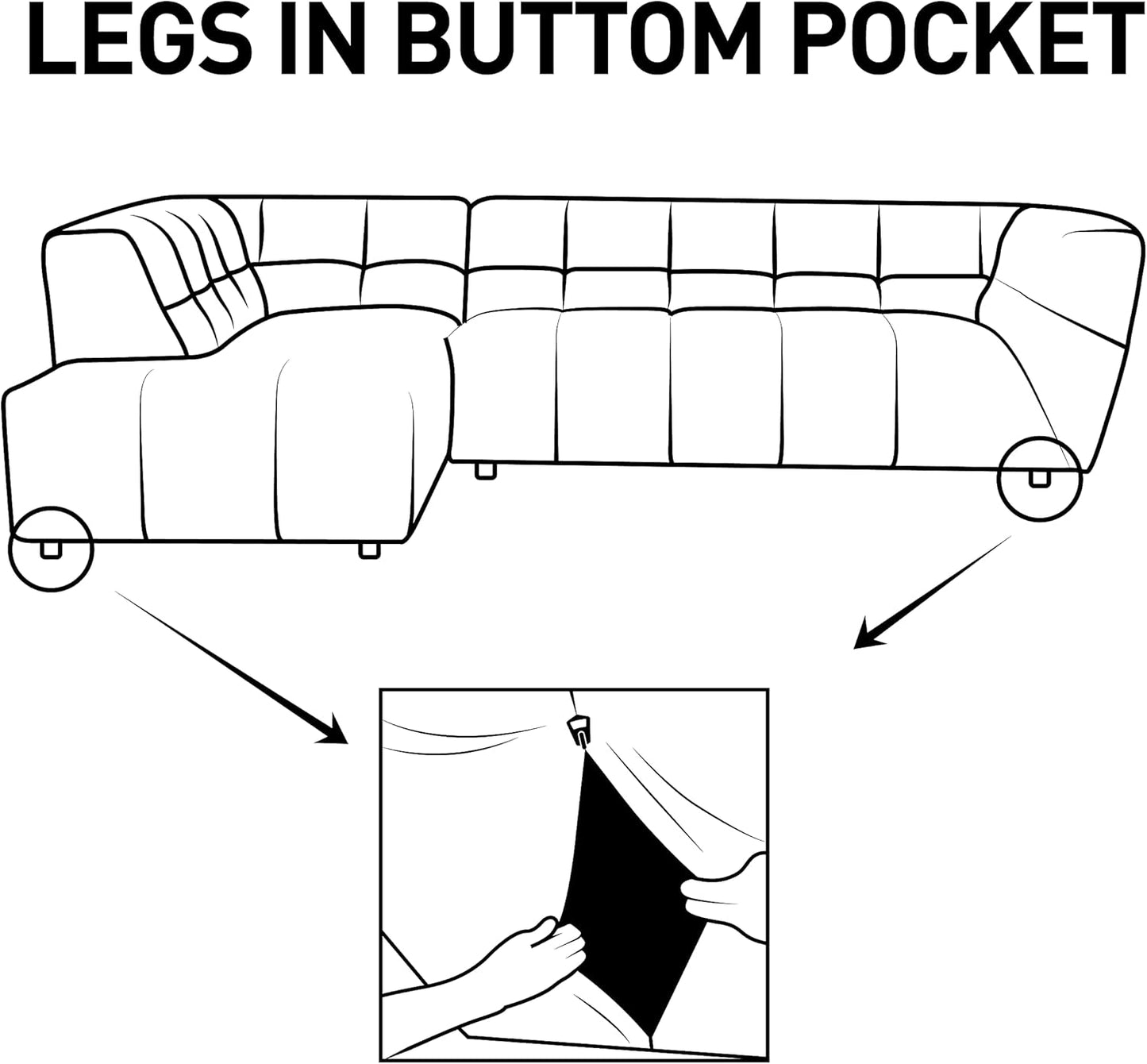 Acanva Luxury Mid-Century Velvet Tufted Low Back Sofa Set L-Shape 2-Piece Living Room Couch, 113"W Left Hand Facing Sectional, Grey