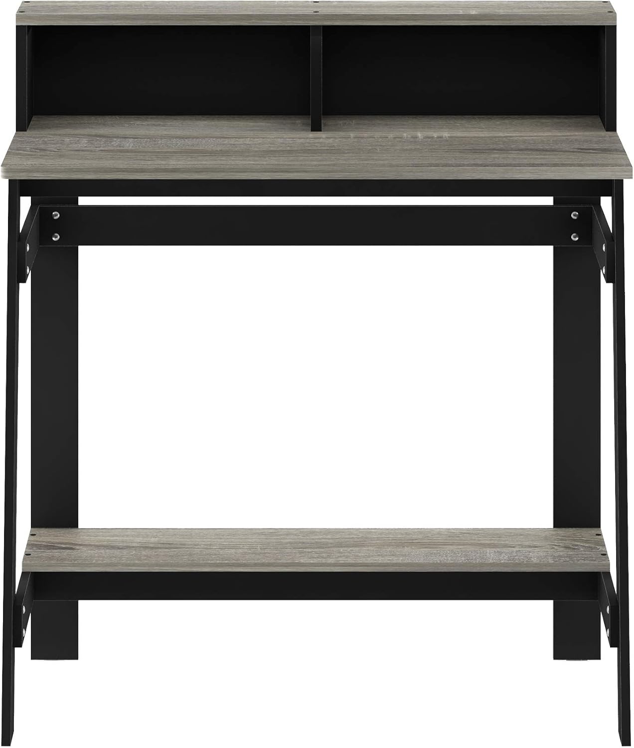 Furinno Simplistic A Frame Computer Desk, Black/French Oak Grey