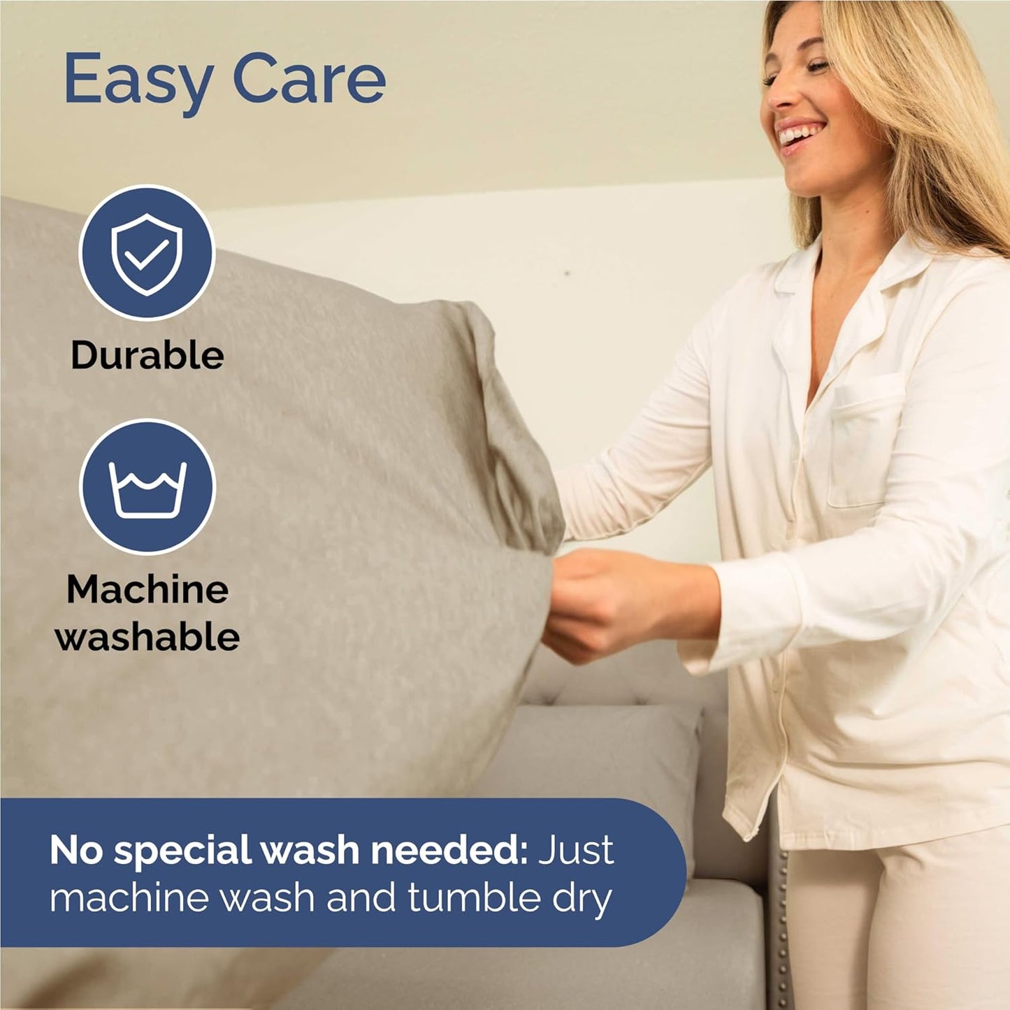 Twin XL Size 3 Piece Sheet Set - Comfy Breathable & Cooling Bed Sheets Set - Hotel Luxury Bedding for Women, Men, Kids, Teens, Boys & Girls - Deep Pockets and Wrinkle Free - Beige (Heathered Sheets)