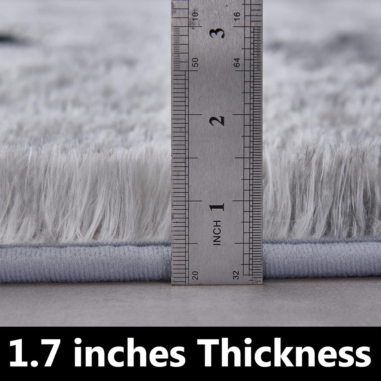 FJZFING Tie-Dyed Light Grey Round Rug Ultra-Soft Plush Modern 5x5 Circle Area Rug for Kid's Bedroom, Fluffy Shag Circular Rug for Nursery Room, Non-Slip Tie-Dyed Light Grey Rug for Teen's Room