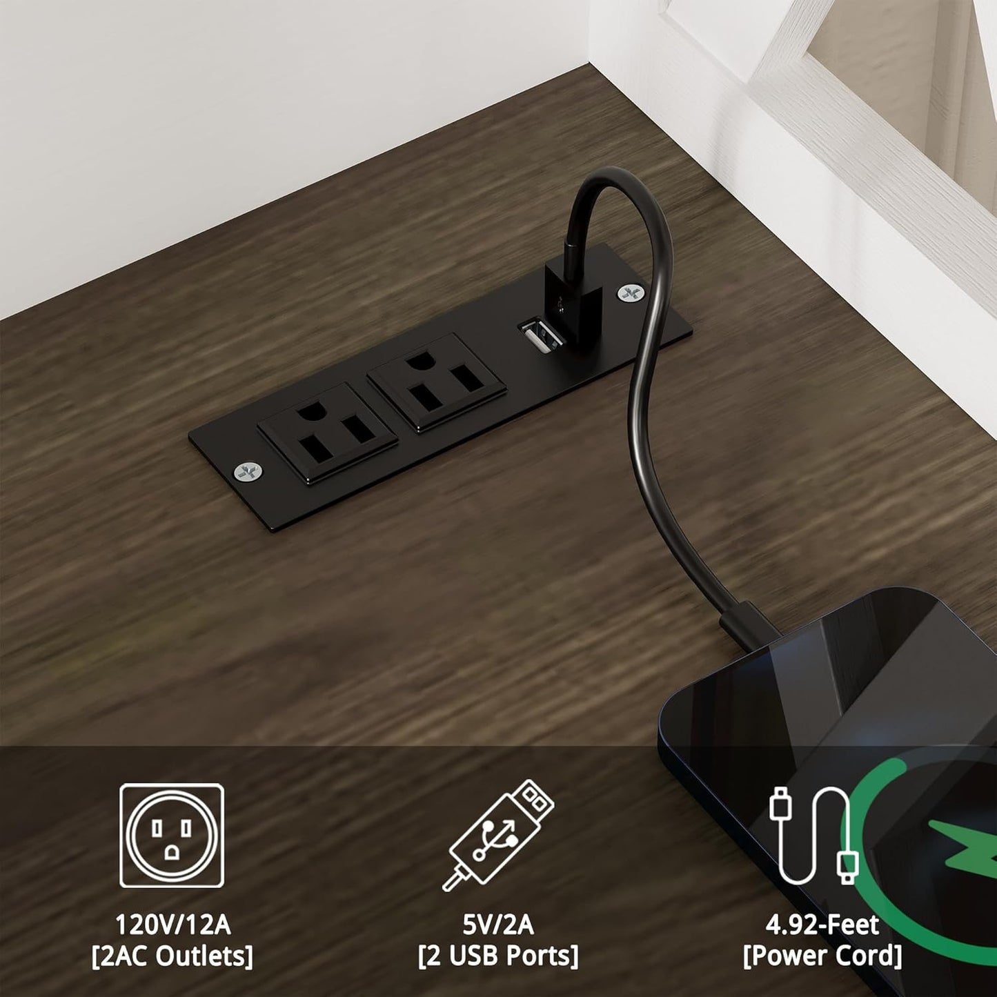 IRONCK 71" Pantry Cabinet with LED Lights and Charging Station, Tall Kitchen Storage Cabinet with Microwave Stand, Farmhouse Kitchen Hutch for Dining Room, White