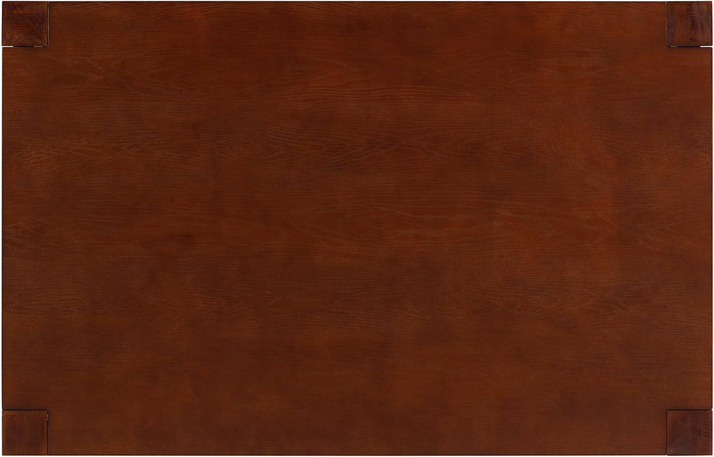 NTC Block 55 Inch Modern Farmhouse Dining Table, Rectangular Dinner Table for Dining Room, Living Room Furniture, Effortless Assembly, Dark Walnut