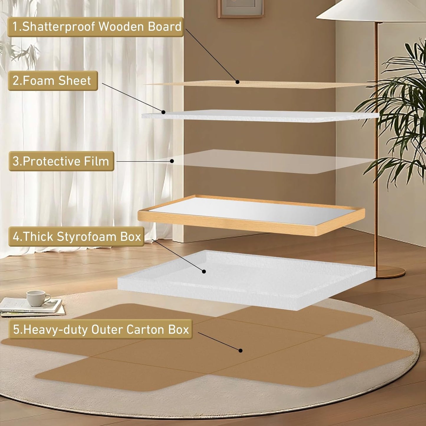 24x36 Inch Bathroom Mirror for Wall,Matte Gold Framed Rectangle Mirror with Rounded Corner,Aluminum Alloy Framed Brushed Wall Mirror for Bedroom or Living Room,Vertical or Horizontal