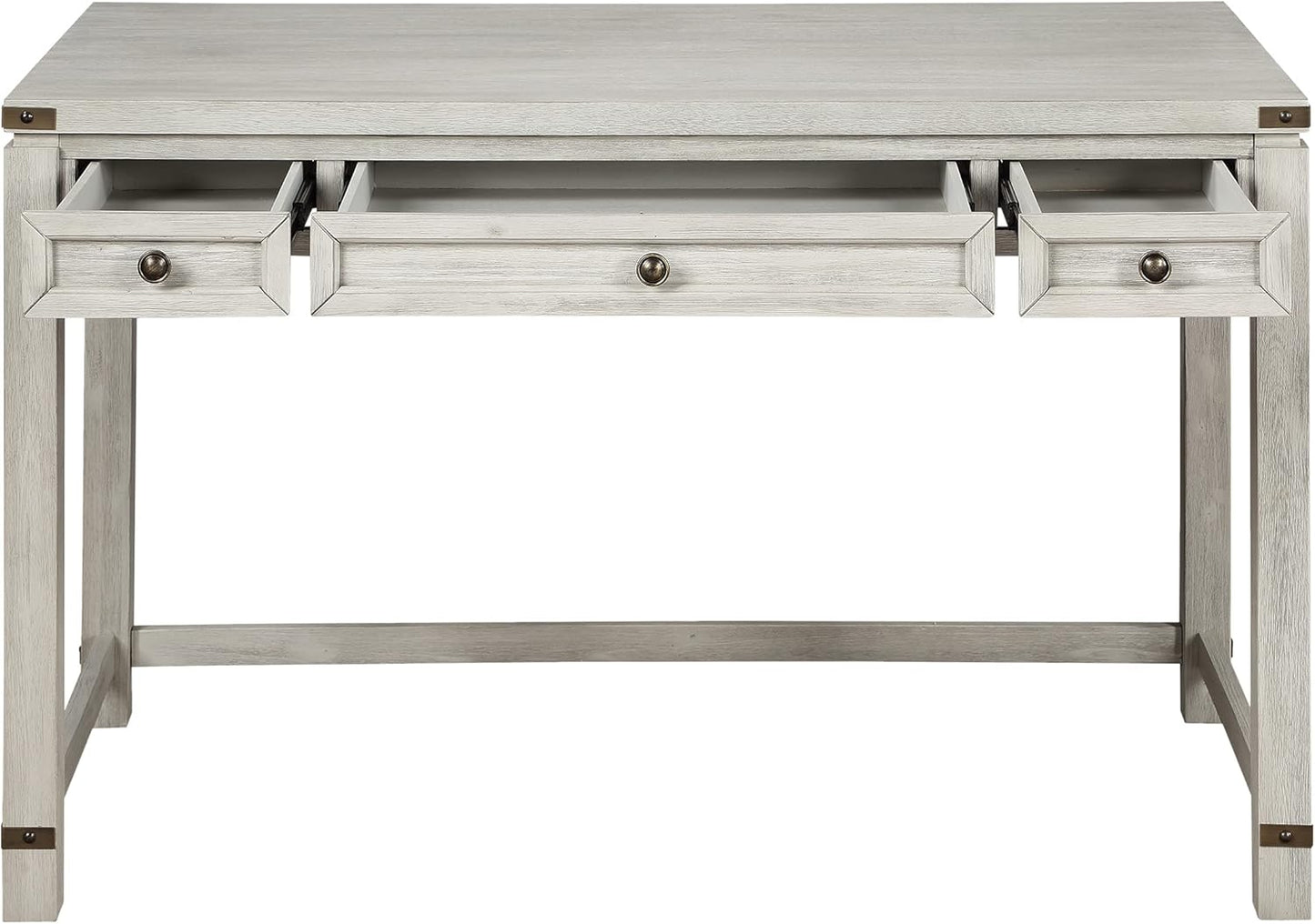 OSP Home Furnishings Baton Rouge Traditional Home Office Writing Desk, Champagne Oak