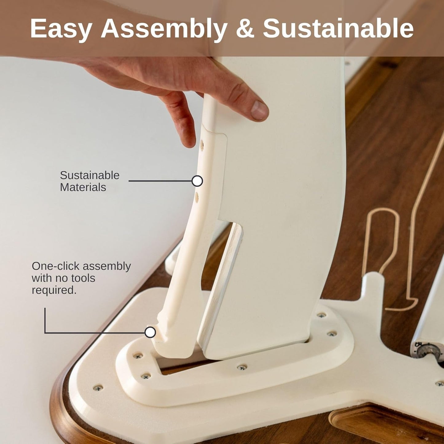 HOEK Office Desk Bundle, 47.5" x 23" - Modular Shelving, Storage Hook, Wall-Mountable Desk for Small Spaces & Work from Home Solutions - Easy Assembly Set Up & Compact Home Furniture (Birch/Black)