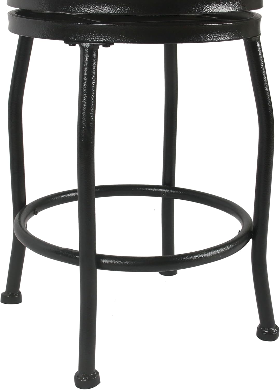 HomePop Home Decor | Metal Counter Height Bar Stools | 24" Bar Stools with Back | Decorative Home Furniture (Gray Woven)