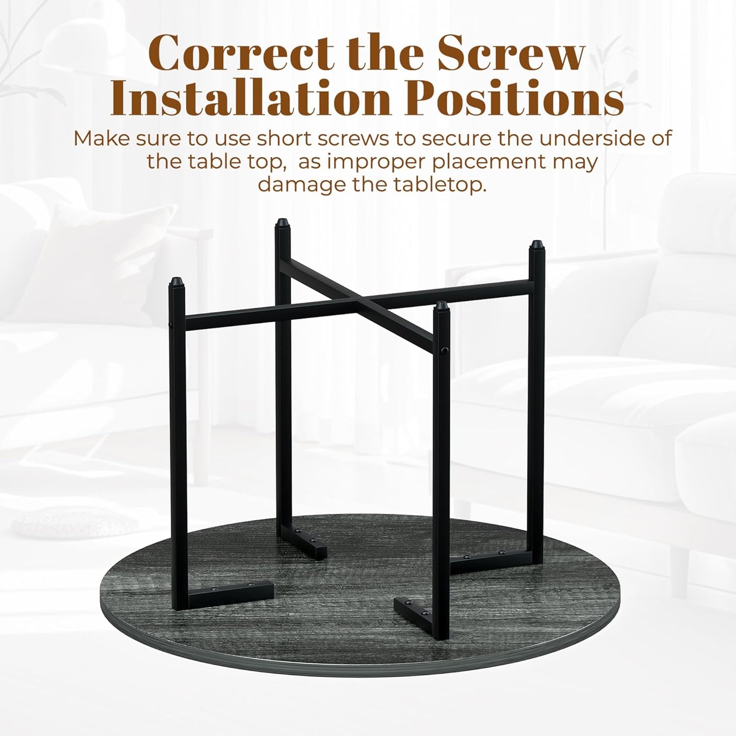 Round Coffee Table, Small Coffee Tables for Living Room, Wood Coffee Table with Metal Frame, Floor Table Desk for Sitting on The Floor, Home, Office, Farmhouse, Dark Gray (23.6" D x 17.7" H)