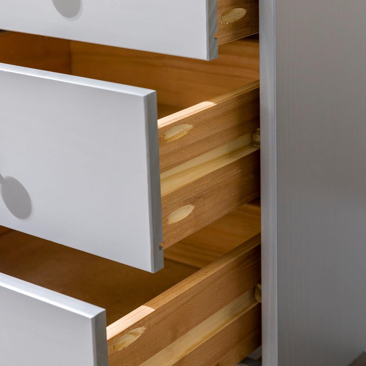 Walker Edison Myron Modern 3-Drawer Nightstand 25 Inch Grey