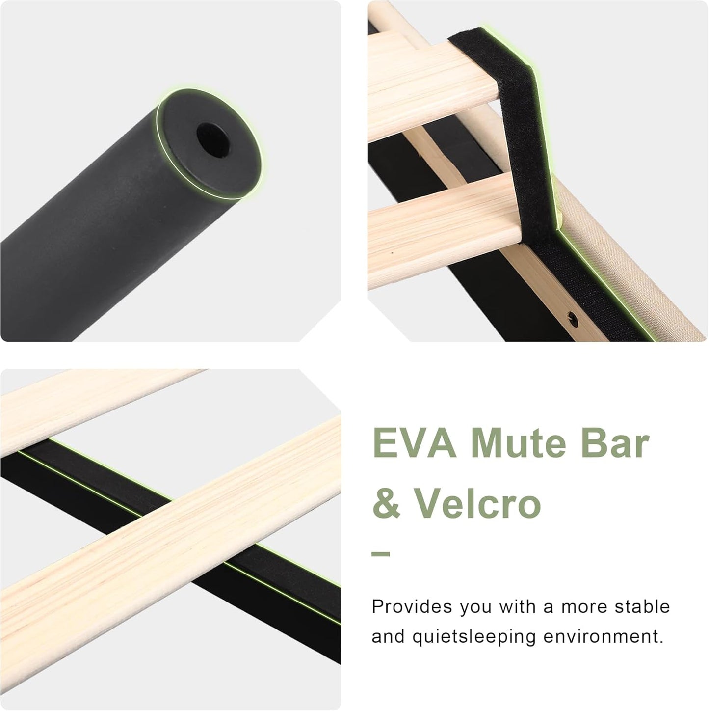 Feonase King Size Bed Frame with Wingback Tufted Headboard, Upholstered Platform Bed Frame with Heavy Duty Wooden Slats Support, Noise-Free, No Box Spring Needed, Easy Assembly, Beige