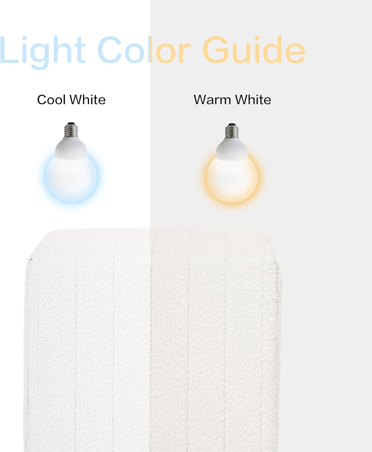 HomePop Modern Channel Tufted Ottoman Home Décor|Ottoman for Living Room & Bedroom - Cream Boucle