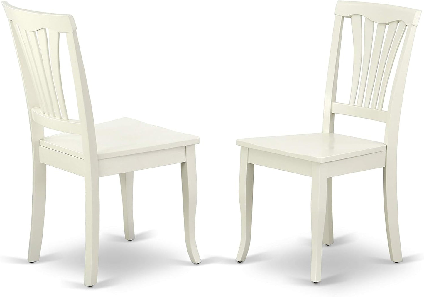 East West Furniture LGAV7-LWH-W 7 Piece Dining Room Table Set Consist of a Rectangle Kitchen Table with Butterfly Leaf and 6 Dining Chairs, 42x84 Inch, Linen White