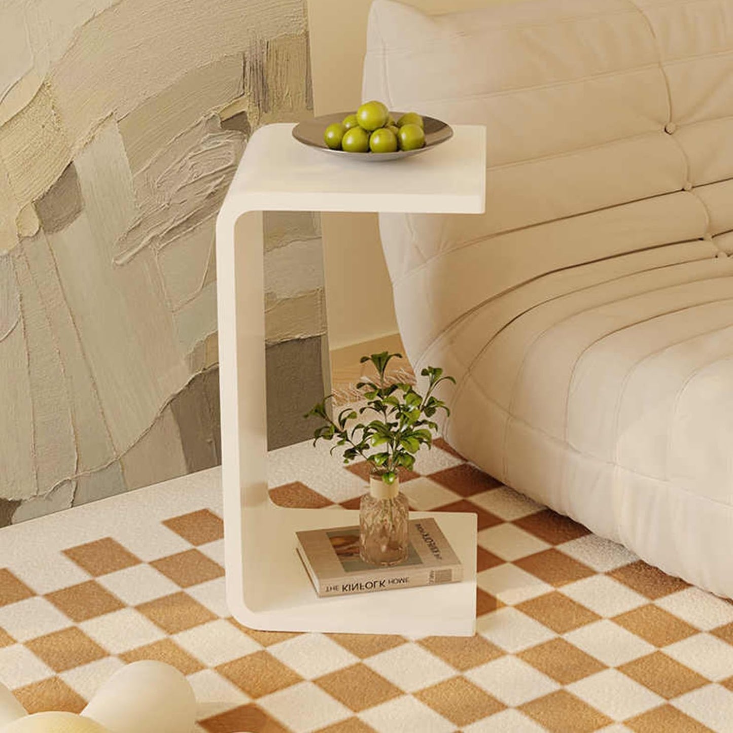 Acrylic 24" Desk-Multipurpose Modern Furniture for Use as Lap desks,Side/End Table in Living Rooms, Bedrooms and Offices,14" D x 24" W x 12" H (White)