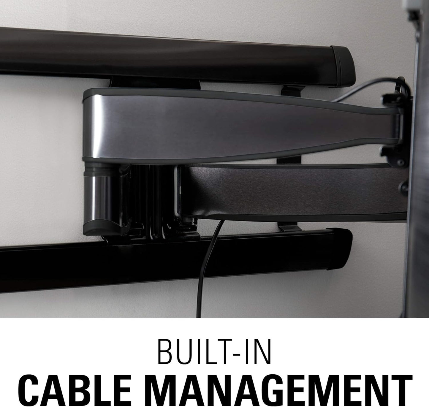 SANUS Full Motion TV Wall Mount for 42” to 90” TVs up to 125lbs – Extend, Swivel, Tilting TV Mount - Easy 3 Step DIY Install w/ Included Hardware - Black Finish