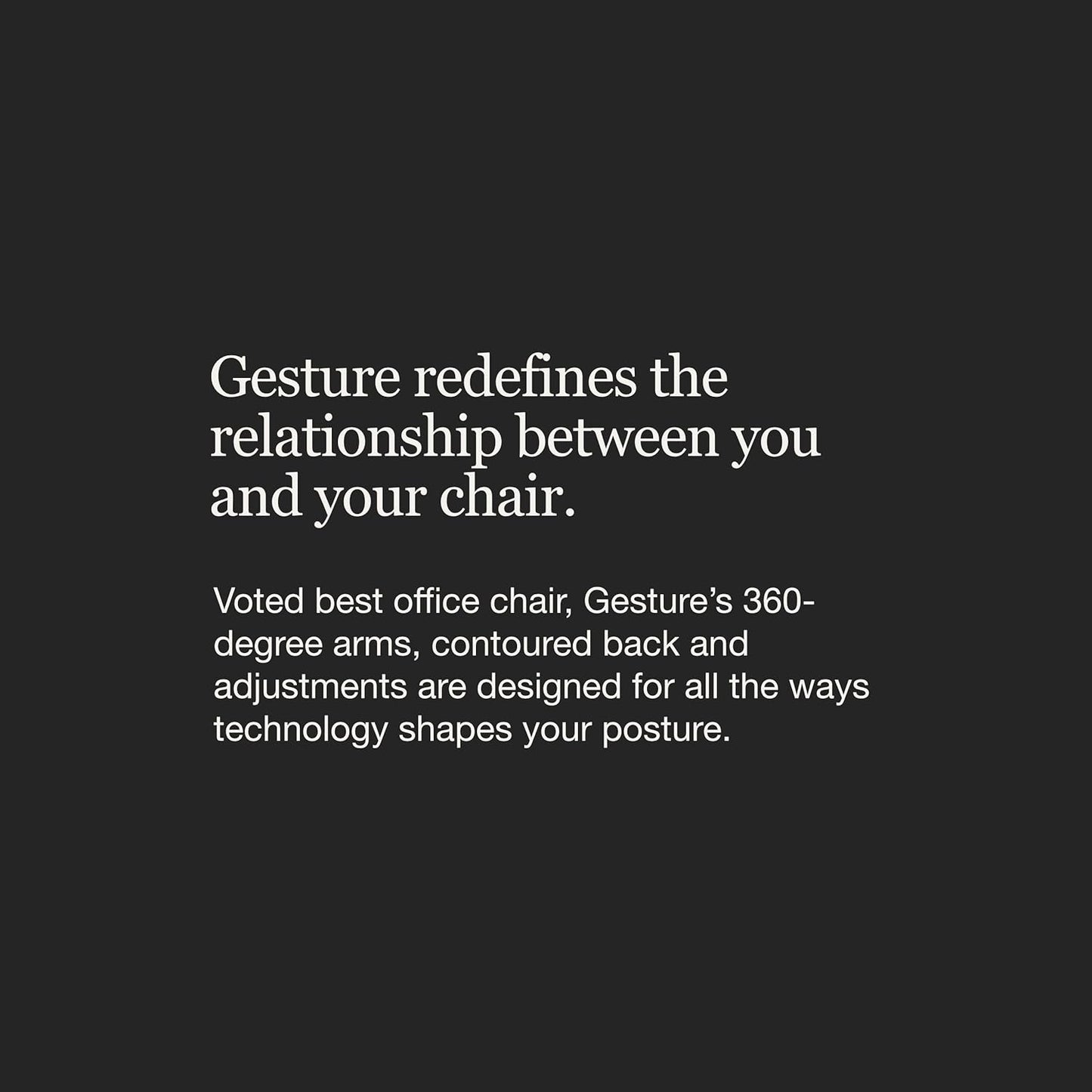 Steelcase Gesture Office Chair - Ergonomic Work Chair with Wheels for Carpet - Comfortable - Intuitive-to-Adjust for Desk - 360-Degree Arms - Graphite Gray Fabric