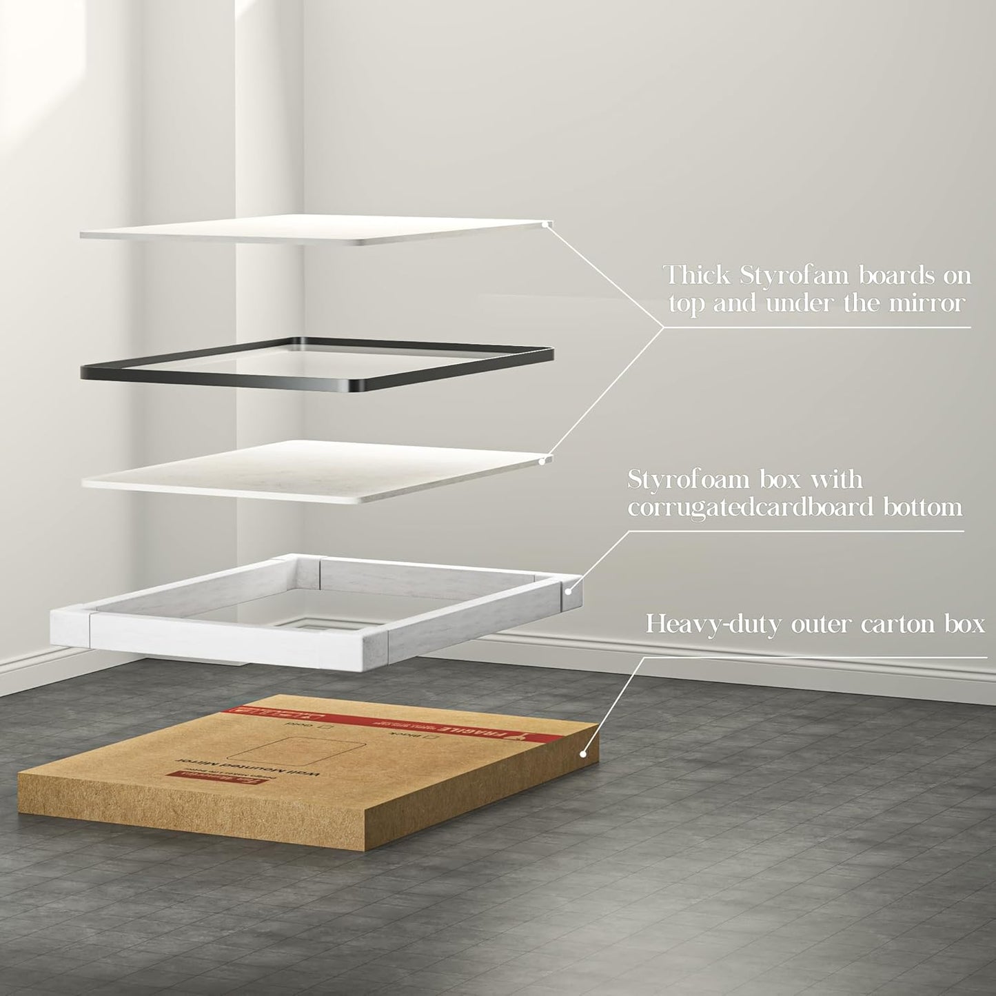 32×32 Black Bathroom Mirror, Rectangular Bathroom Vanity Mirror for Wall with Rounded Corners & Aluminum Alloy Frame, Tempered-Glass, Modern, Farmhouse, Horizontal/Vertical, Entryway, Bedroom