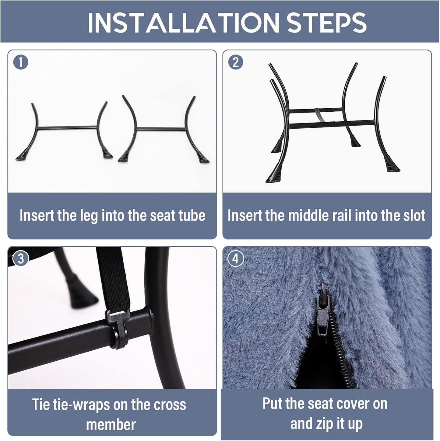 Lazy Chair with Folding Ottoman, Modern Accent Lounge Armchair with Armrests and a Side Pocket & Foldable Footstool, Leisure Reading Chair for Living Room, Bedroom & Dorm, Plush Light Blue