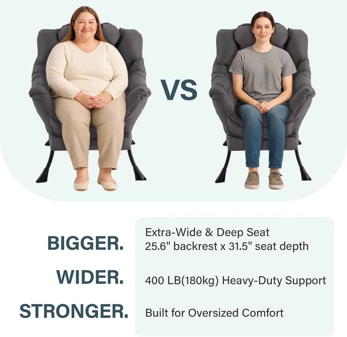 Lazy Chair with Ottoman, Modern Lounge Chair with Lumbar Pillow, Accent Cozy Reading Armchair and Folding Footstool for Bedroom, Dorm, Living Room,Navy