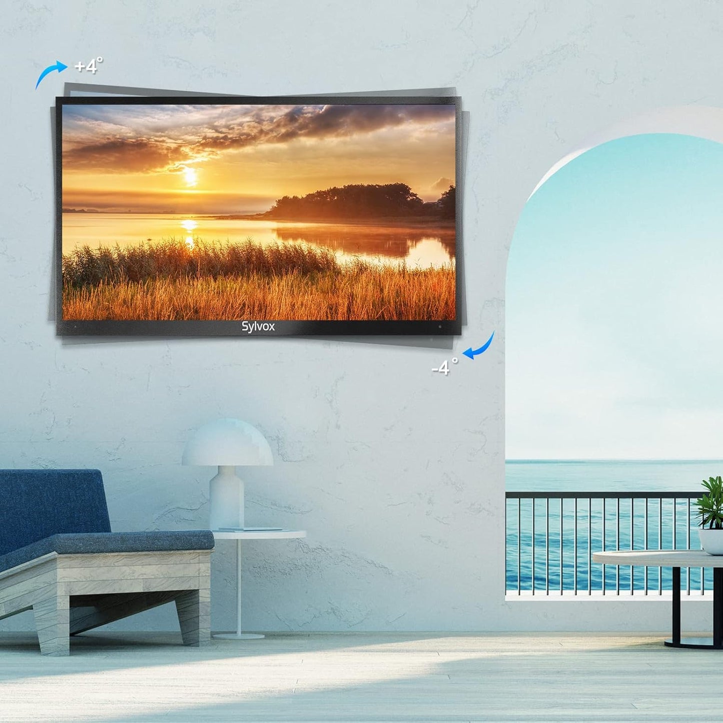 Sylvox Full Motion TV Wall Mount, TV Mount Bracket for 40-75 inch TVs, Dual Articulating Arms, Swivel and Tilt, Max VESA 600x400mm, Holds Up to 100lbs