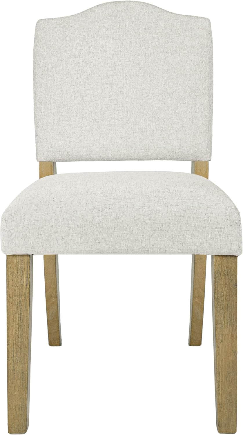 HomePop Open Back Upholstered Dining Chair - Cream Textured Woven (Single Pack)