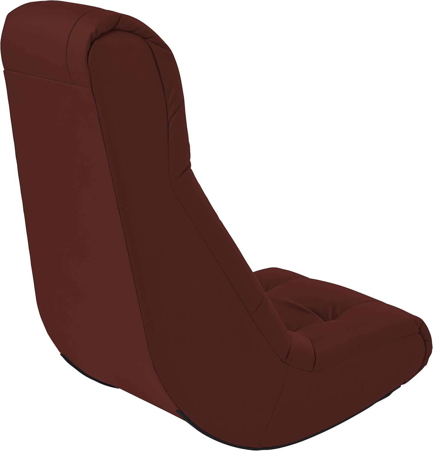 Factory Direct Partners Soft Tufted Floor Rocker - Cushioned Ground Chair for Kids Teens and Adults - Great for Reading, Gaming, Meditating, TV - Burgundy, 10488-BY