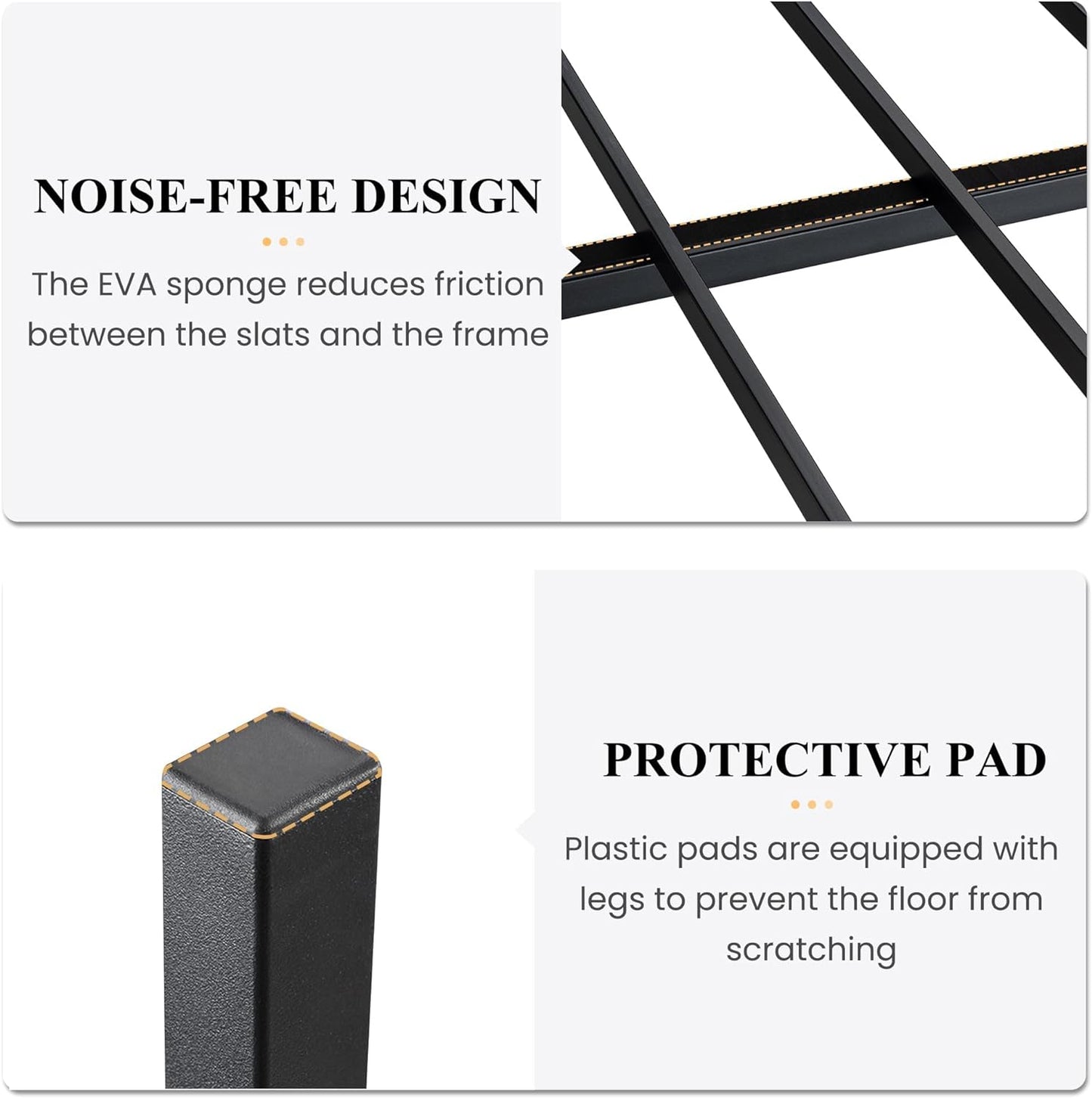 SHA CERLIN 14 Inch Full Size Metal Platform Bed Frame with Wooden Headboard and Footboard, Mattress Foundation, No Box Spring Needed, Large Under Bed Storage, Non-Slip Without Noise, Walnut