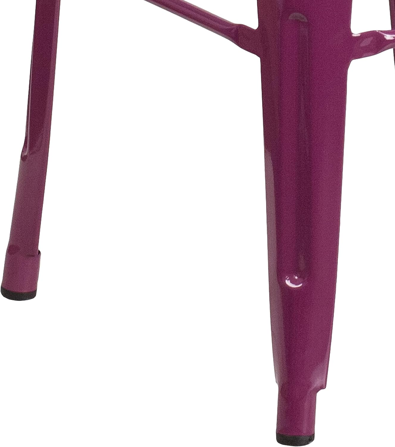 Flash Furniture Commercial Grade 30" High Backless Purple Indoor-Outdoor Barstool