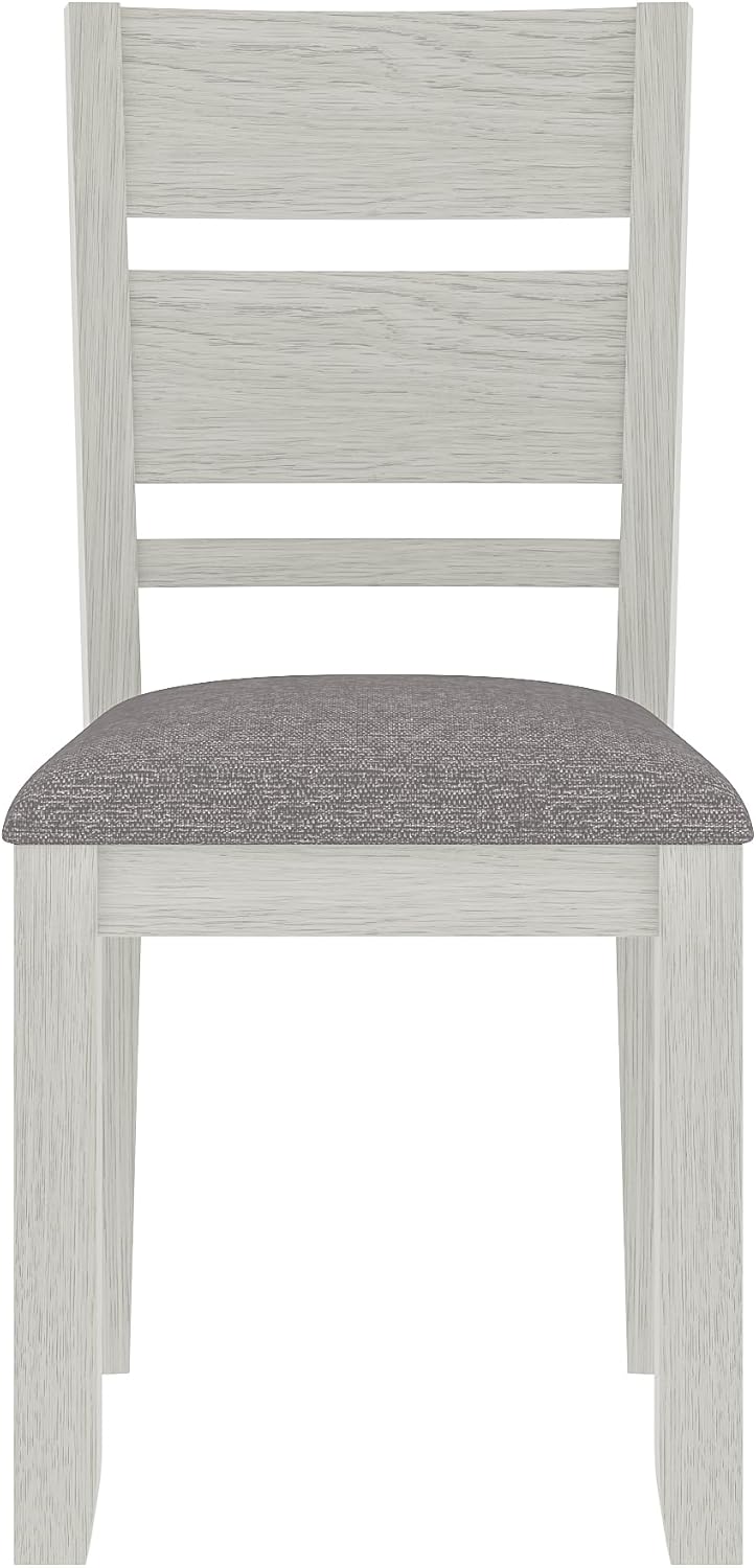 Dining Chairs Set of 6, Solid Wood Farmhouse Chairs with High Back and Upholstered Seat, Easy Assembly for Indoor Home, Dinner, Kitchen, Grey