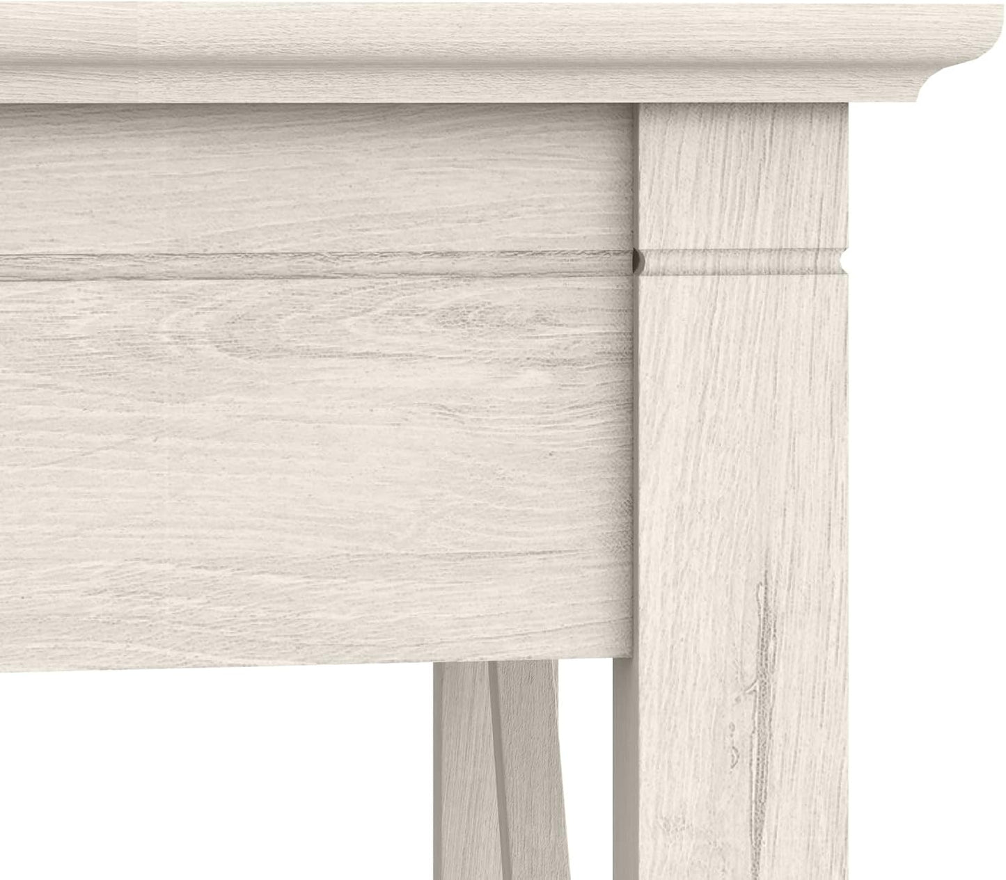 Bush Furniture Key West 48W Writing Desk in Linen White Oak