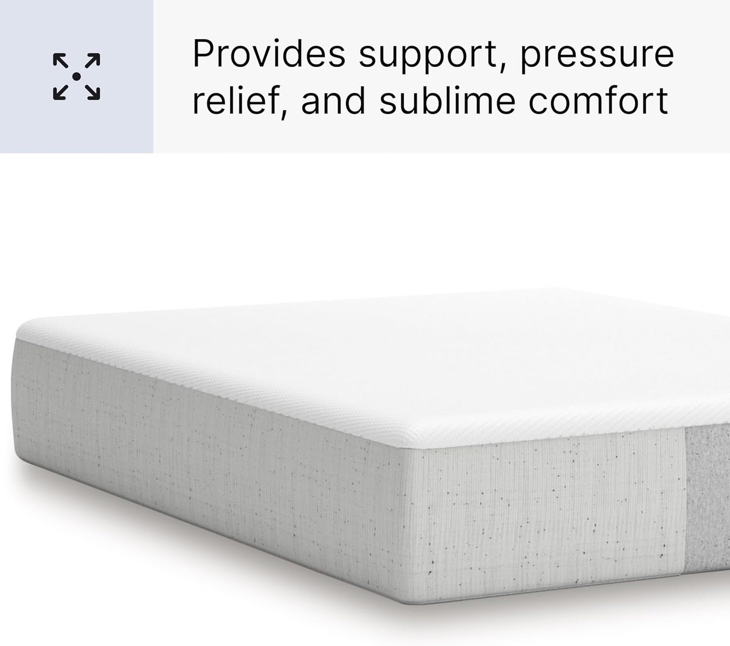 Signature Design by Ashley Twin Size Cool Max 12 Inch Medium Plush Cooling Gel Infused Memory Foam Mattress for Pressure Relief, Fiberglass Free, Mattress in A Box