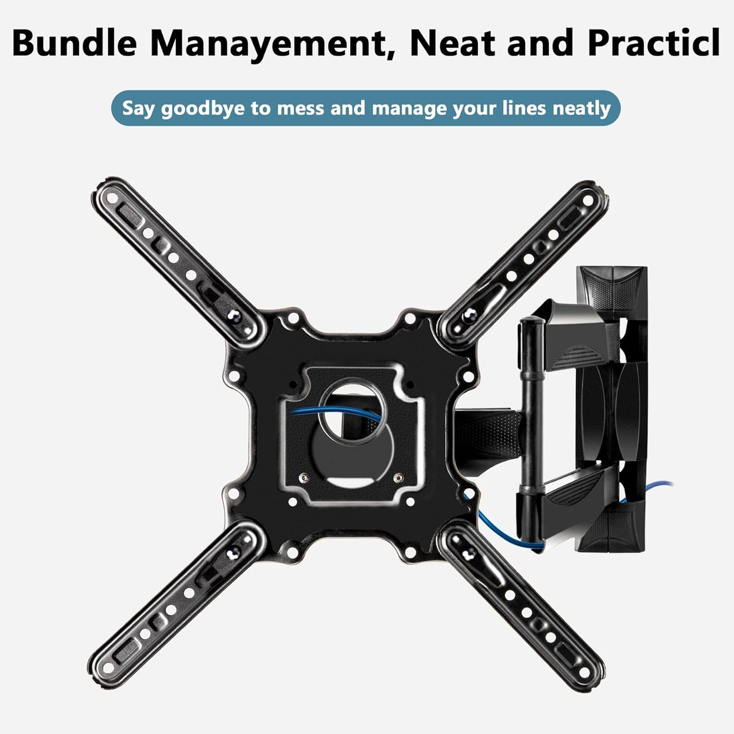 Full Motion Wall Mount for 32-60 Inch Screens, Swivel, Tilt & Extend, Articulating Mount Bracket for LED LCD OLED 4K Displays Up to 77 lbs, VESA 400x400, Space-Saving Adjustable Wall Mount