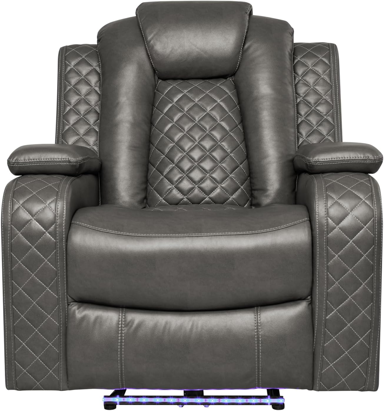 Ball & Cast Power Recliner Sofa Set Leather Reclining Sofa Set Living Room Furniture Set 3PCS Recliner Couch Loveseat & Chair Sets with Wireless Charging,Bluetooth Speaker,Cup Holders for Home Theater