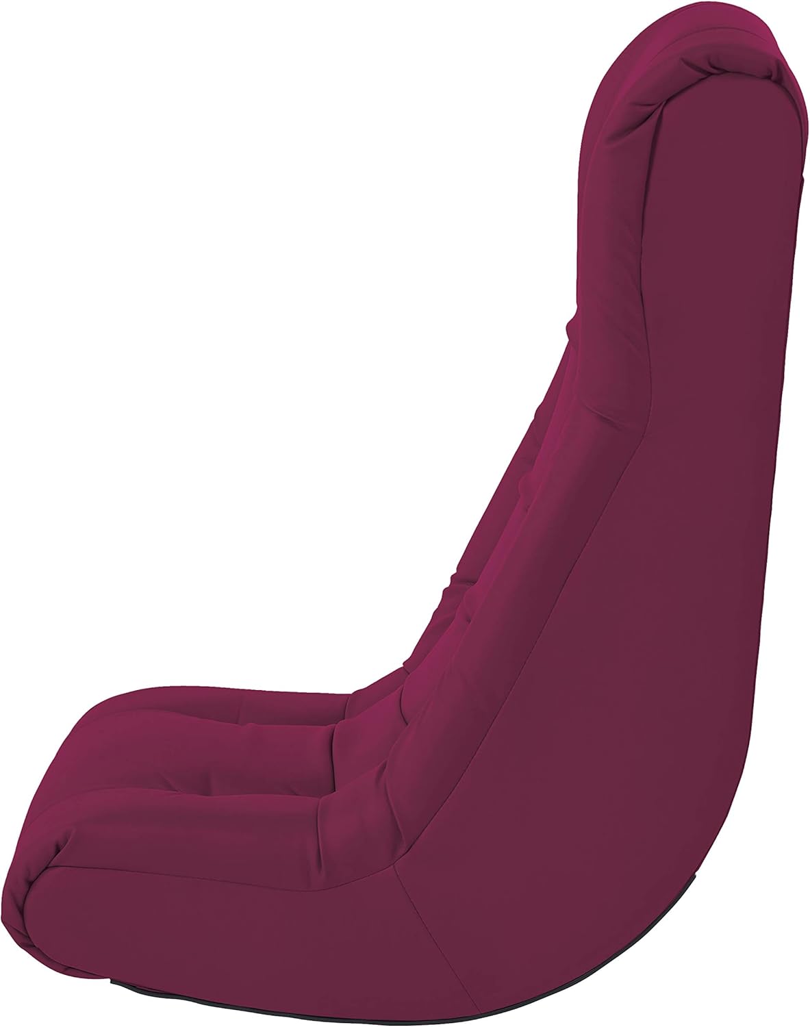 Factory Direct Partners Soft Tufted Floor Rocker - Cushioned Ground Chair for Kids Teens and Adults - Great for Reading, Gaming, Meditating, TV - Raspberry, 10488-RS
