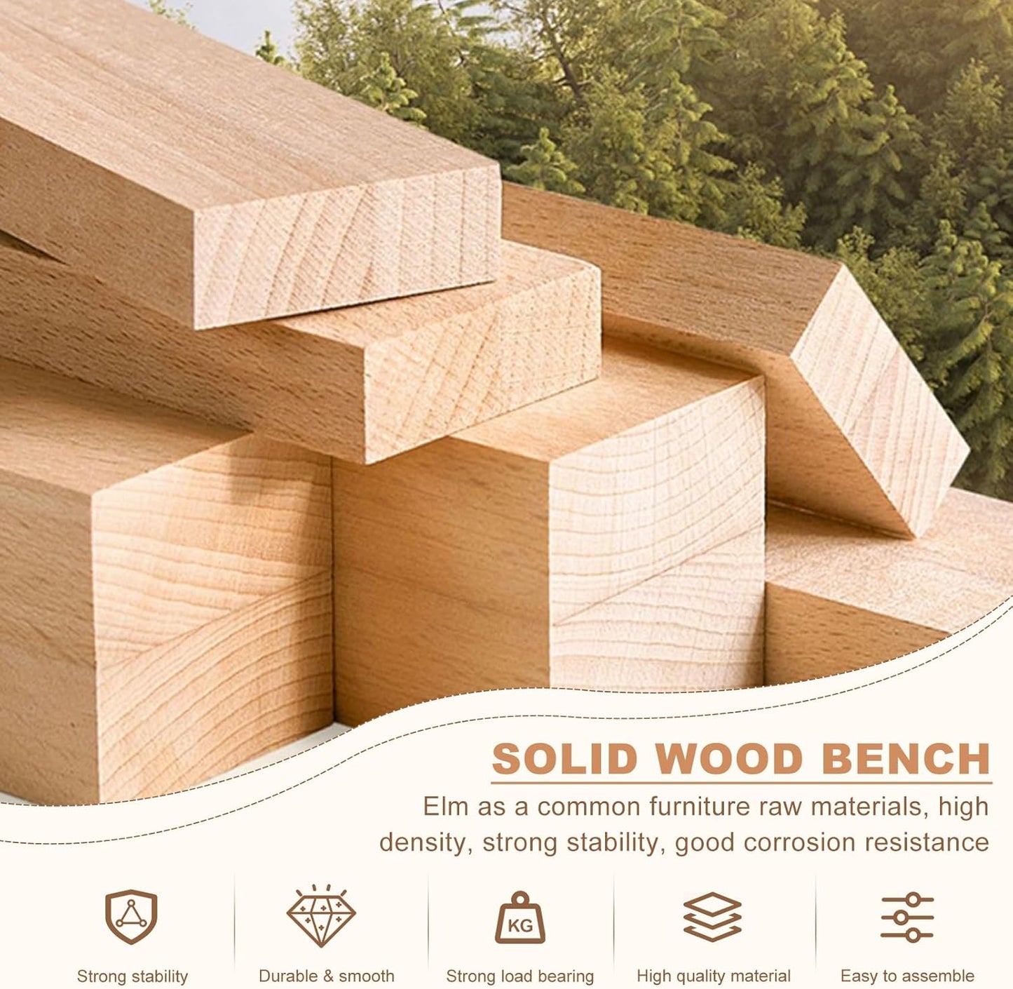 Farmhouse Solid Wood Bench: Long Rustic Indoor Narrow Wooden Bench for Entryway,Living Room, Dining Room,End of Bed,Hallway (55" Lx10 Wx18 H)