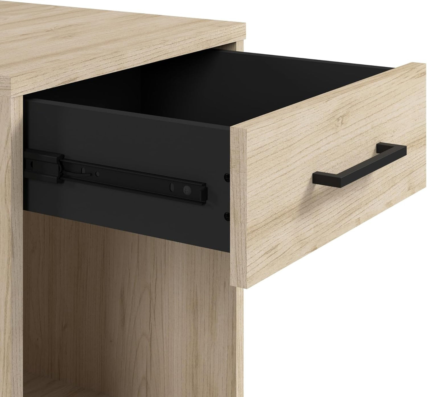 Bush Furniture Essence Small End Table with Drawer | Shelves, Home Organization, and Storage for Living Room, Bedroom, or Entryway