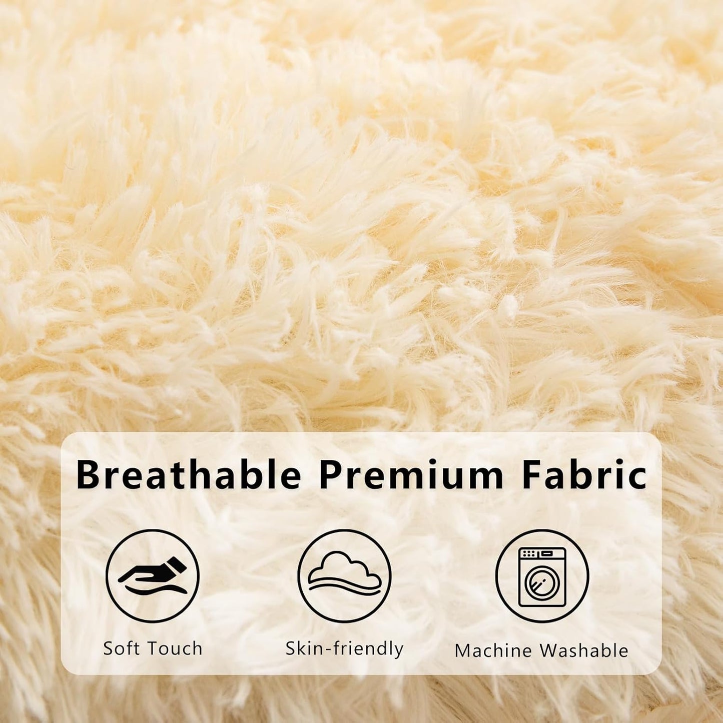 BYBYME Giant Bean Bag Chair, Faux Fur Bean Bag Couch with Filler Large Living Room Bean Bag Chairs for Adults, Big Lazy Sofa Accent Chair with Pocket Floor Chair