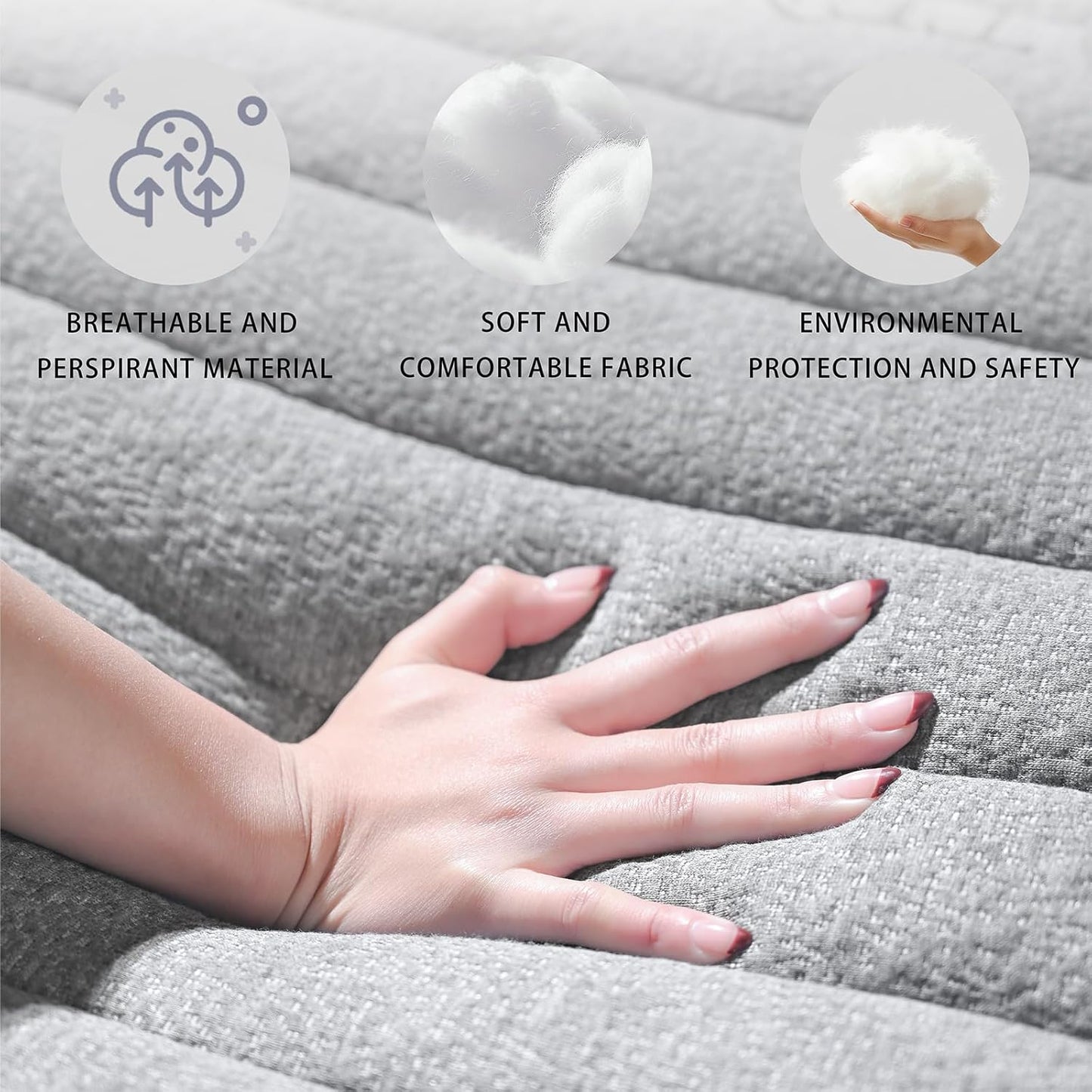 Queen Mattress 12inch in a Box,Memory Foam Hybrid Mattress with Pocket Springs and Zoned Support for Back & Lumbar Pressure Relief,Motion Isolation and Edge Support -CertiPUR-US(12 Inch,Queen)