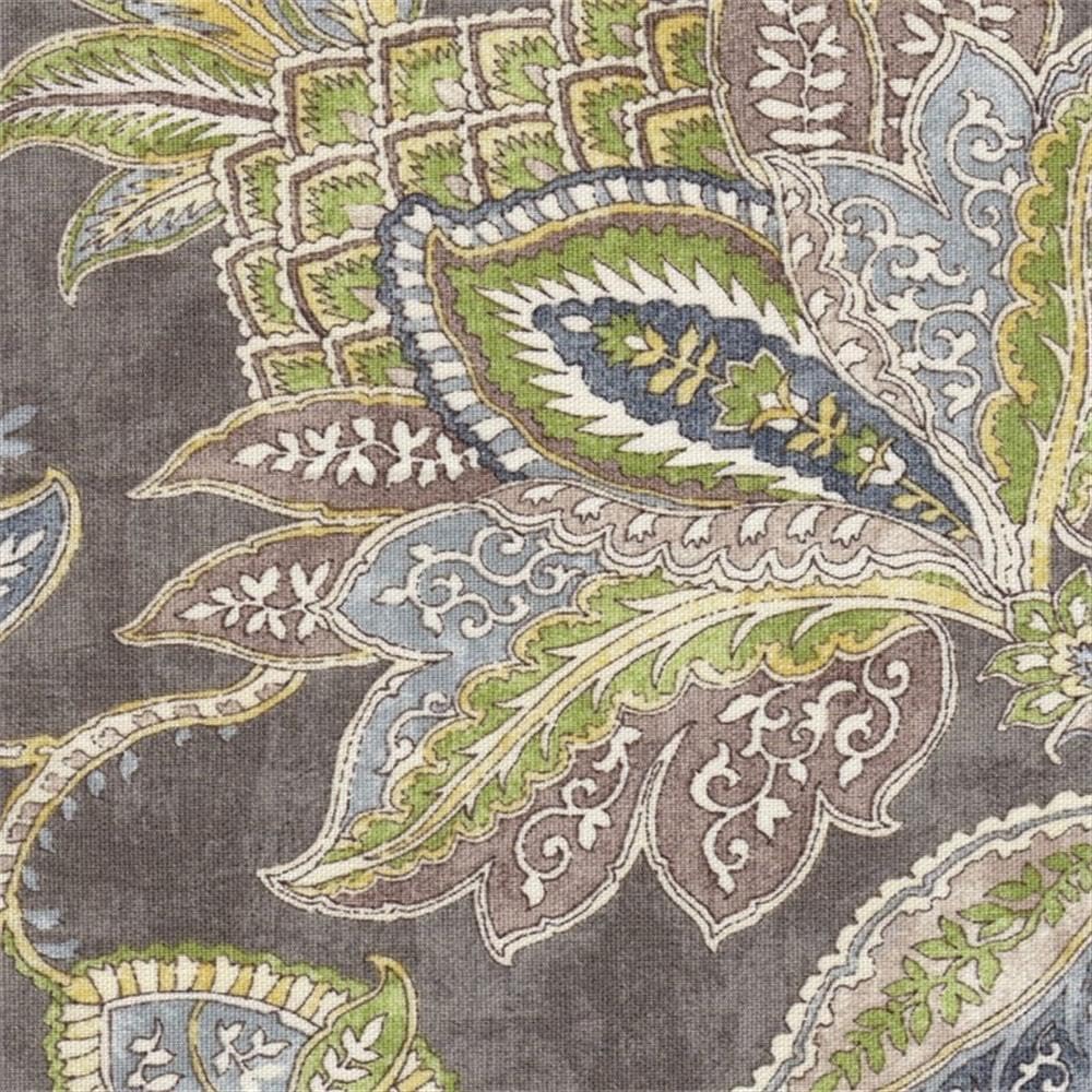 Homepop Home Decor |K7342-A824 | Classic Square Storage Ottoman with Lift Off Lid | Ottoman with Storage for Living Room & Bedroom, Gray Floral