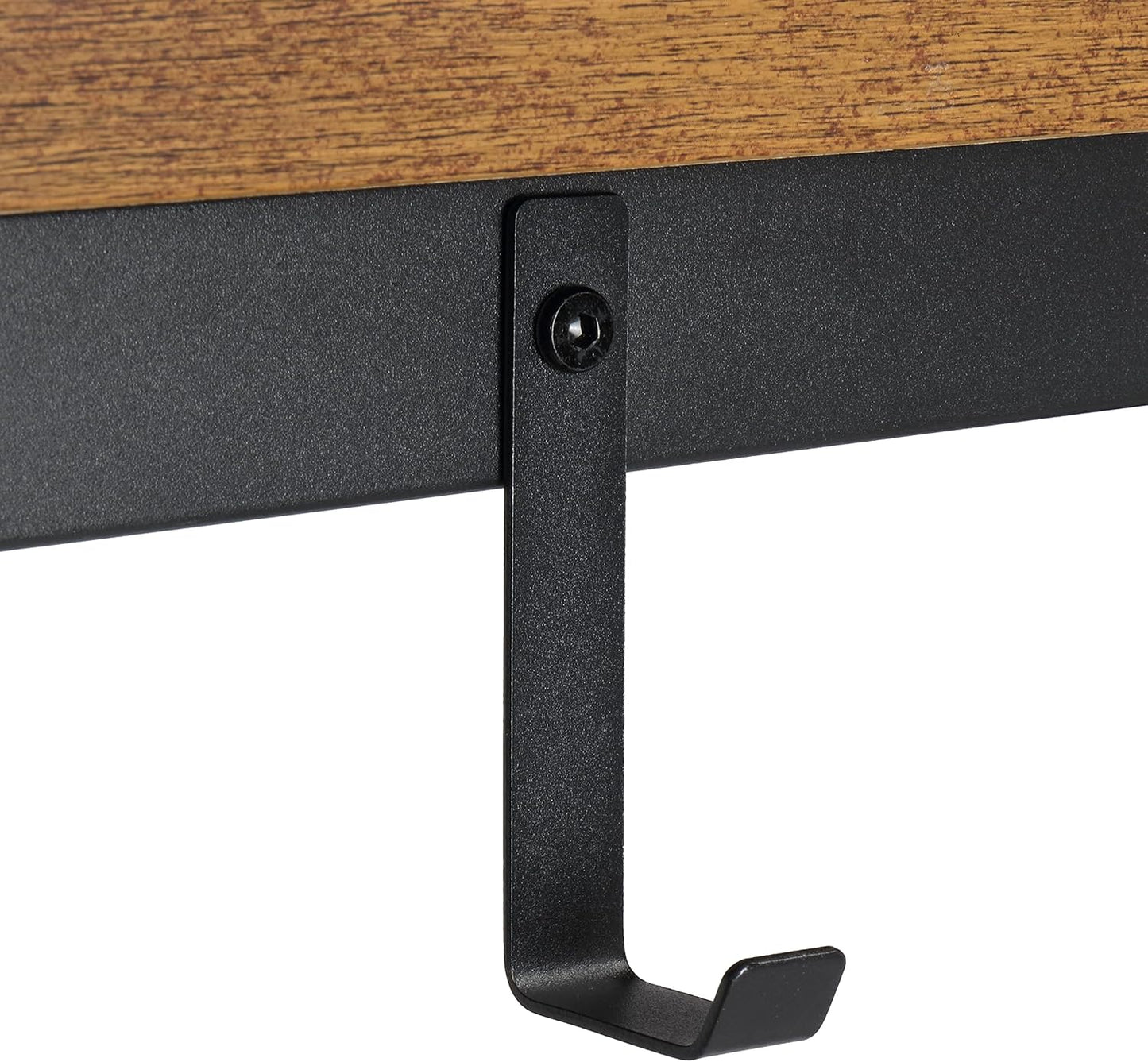 Finnhomy 47" Industrial Bar Table Set with 2 Stools - Counter Height Dining & Pub Table for Small Spaces, Kitchen, Apartment, Breakfast Nook - Metal & Wood, Space-Saving Furniture - Rustic Brown