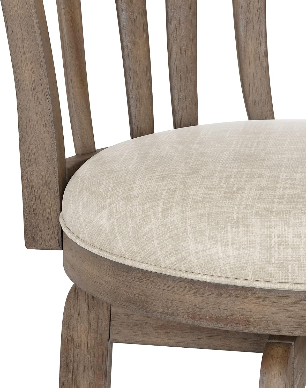 Hillsdale 29.5" Savana Wood Swival Bar Height Stool, Brown Gray